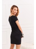 Black dress with short sleeves 9967 - Online store - Boutique